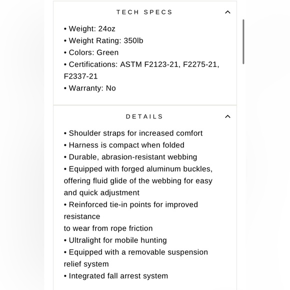 XOP full body treestand harness - Picture 8 of 8